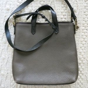 Madewell Purse, Grey/Black Leather, Crossbody